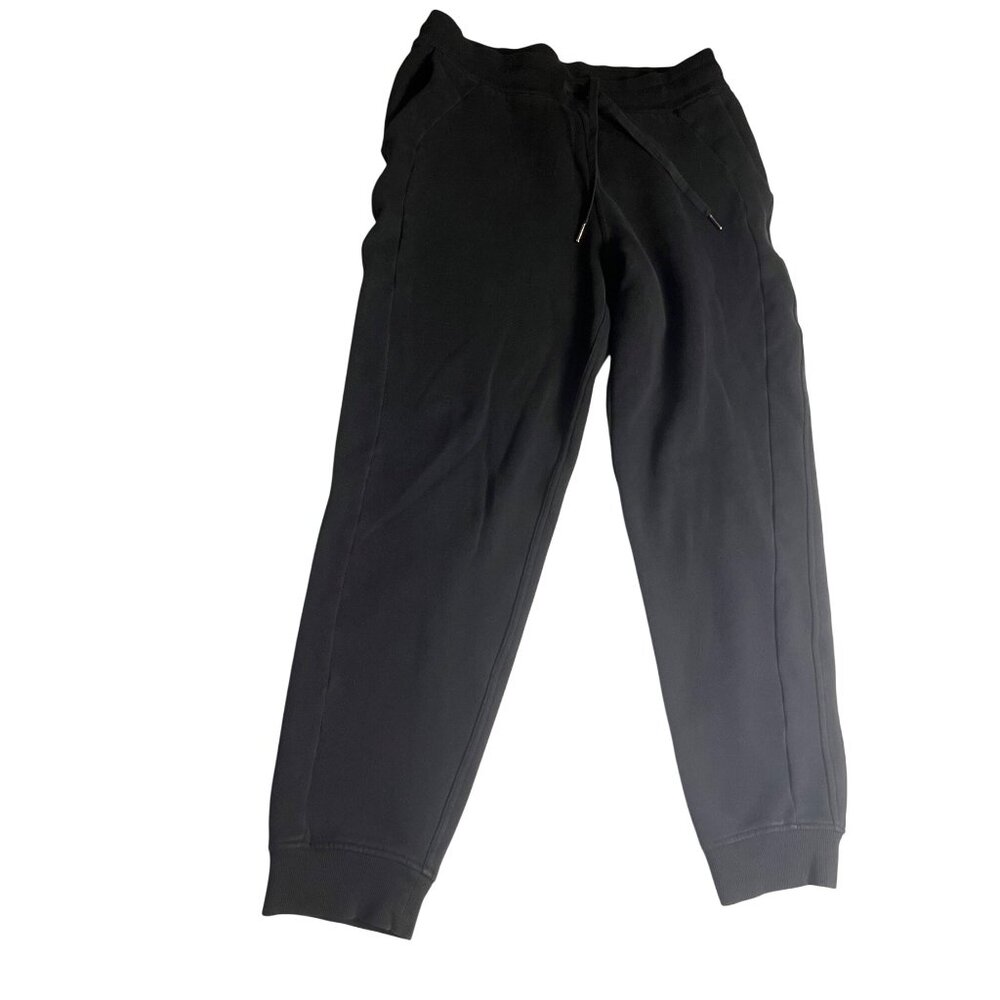 Lululemon Womens Scuba High-Rise Jogger Fleece Black Drawstring Size 10 W5CVAS - Picture 1 of 13